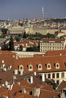 Images Dated 28th January 2004: Europe, Czech Republic, Cent. Bohemia, Prague (Praha) Mala Strana rooftops
