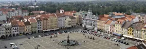 Images Dated 16th September 2006: Europe, Czech Republic, Ceske Budejovice. The Town Hall and Otakar II Square in Ceske
