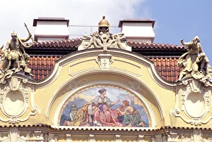 Old Town Square Prints: Europe, Czech Republic, Prague. Ministry of Trade, old town square