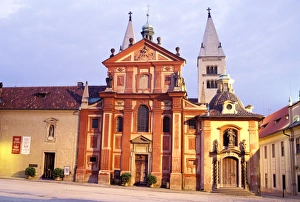 Images Dated 10th April 2006: Europe, Czech Republic, Prague. Prague Castle, Basilica of Saint George