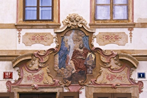 Prague Prints: Europe, Czech Republic, Prague, Hradcany (castle) district, exterior architectural detail