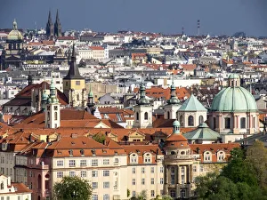 Images Dated 24th April 2014: Europe, Czech Republic, Prague. Prague rooftops as seen from above