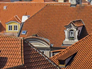 Images Dated 25th April 2014: Europe, Czech Republic, Prague. Prague rooftops as seen from above