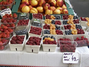 Crate Prints: Europe, Czech Republic, Prague. A variety of beautiful berries tempt shoppers