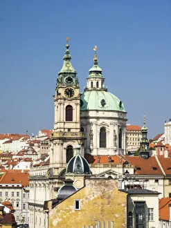 Images Dated 25th April 2014: Europe, Czech Republic, Prague. Prague rooftops and St
