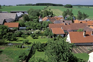 Images Dated 5th January 2004: Europe, Czech Republic, South Bohemia, Kamen Town view from castle
