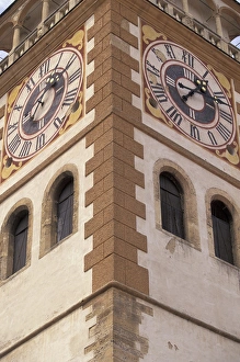 Europe, Czech Republic, South Moravia, Mikulov (Palava Region) Town church tower