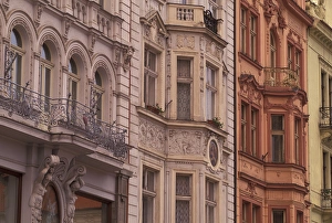 Images Dated 5th January 2004: Europe, Czech Republic, West Bohemia, Plzen Namesti Republiky Square, building details