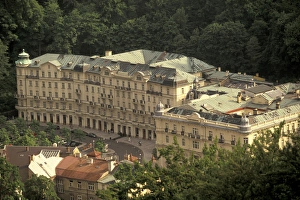 Images Dated 5th January 2004: Europe, Czech Republic, West Bohemia, Karlovy Vary (Carlsbad) Grandhotel Pupp, detail