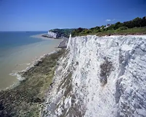 Chalk Prints: Europe, England, Dover. The famous White Cliffs of Dover in Co. Kent, England, face