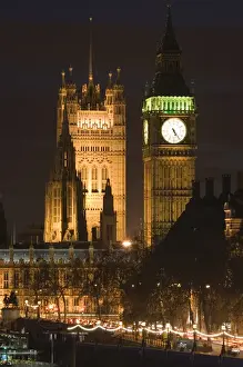 Images Dated 14th January 2007: Europe, ENGLAND-London: Houses of Parliament / Evening