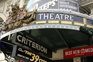 Theatre Prints: Europe, England, London. Londons popular theatre district, Criterion Theatre