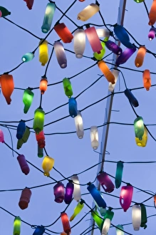 Images Dated 11th January 2007: Europe, ENGLAND, London: South Bank, Plastic Bottle Lights at the South Bank Arts