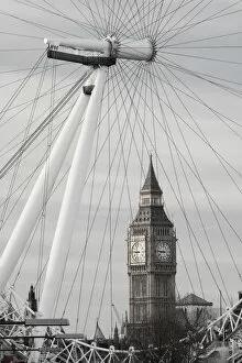 Images Dated 14th January 2007: Europe, ENGLAND-London: Southbank- London Eye and Big Ben / Morning