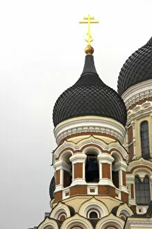 Europe, Estonia, Tallinn. Dome of Alexander Nevsky Cathedral. Credit as: Nancy &