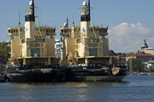 Images Dated 19th August 2006: Europe, Finland, Helsinki. Icebreakers in harbor. Credit as: Nancy & Steve Ross /