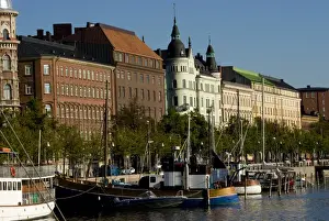 Cruise Port Prints: Europe, Finland, Helsinki. Overview of Helsinki from harbor