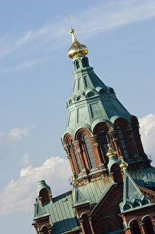 Images Dated 19th August 2006: Europe, Finland, Helsinki. Uspenski Cathedral, an Eastern Orthodox cathedral overlooking the city