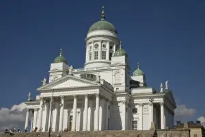 Europe, Finland, Helsinki. View of the Lutheran Cathedral (Tuomiokirkko ). Credit as