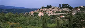 Tiled Prints: Europe, France, Bonnieux. The medieval village of Bonnieux in the Provence region