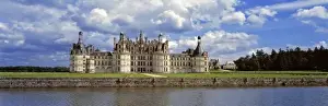 Loire Valley Prints: Europe, France, Chambord. The Cosson River fronts Chateau de Chambord, World Heritage Site
