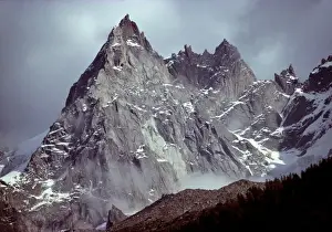 Jagged Prints: Europe, France, Chamonix. This sharp aiguille is one of hundreds in the Aiguilles