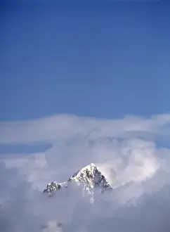 High Altitude Prints: Europe, France, Chamonix. View from Aiguilles du Midi to the French Alps above Chamonix