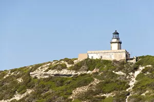 Europe, France, Corsica, Bonifacio. Capo Pertusato lighthouse