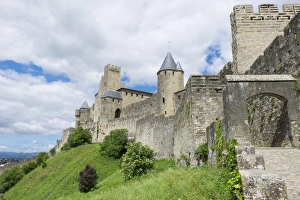 Europe, France, Languedoc-Roussillon, ancient fortified city of Carcassonne, UNESCO
