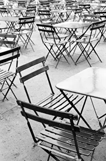 Europe, France, Paris. Chairs, Jardin du Luxembourg