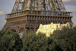 Images Dated 13th July 2004: Europe, France, Paris Eiffel Tower and apartment building