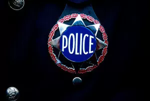 Images Dated 1st December 2005: Europe, France, Paris. French police officers badge
