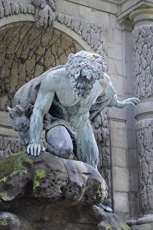 Statuary Prints: Europe, France, Paris. Medici Fountain, Luxembourg Gardens (Jardin du Luxembourg)