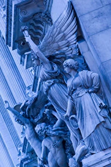 Europe, France, Paris, Opera: Statue Detail of the Opera Garnier