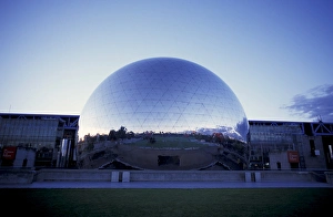 Bubble Prints: Europe, France, Paris. Parc de la Villette, La Geode, Cite des Sciences et de l Industrie