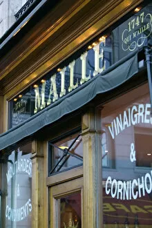 Europe, France, Paris, Place de la Madeleine: Boutique Maille- Exotic Mustard Shop - Sign
