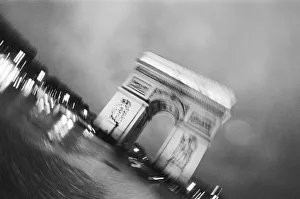 Busy Prints: Europe, France, Paris. Spinning Arc de Triomphe