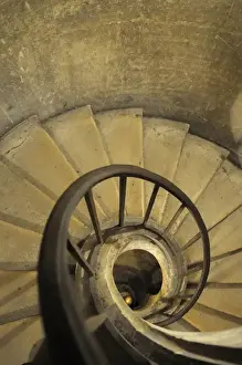 Images Dated 24th September 2010: Europe, France, Paris. Stairs and handrail leading to the crypt at the Pantheon