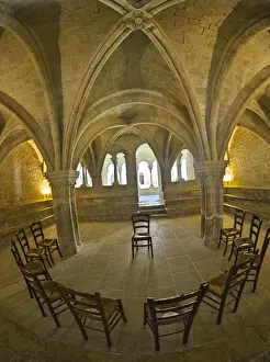 Images Dated 22nd February 2016: Europe; France; Provence; Seananque Abbey; Interior of the Romanesque Cistercian Abbey