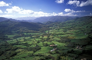 Pyrenees Prints: Europe, France, Pyrenees, Ariege. View of valley