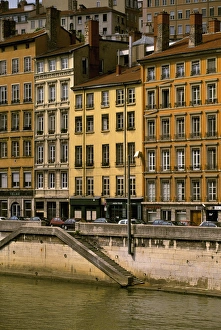Images Dated 10th May 2011: Europe, France, Rhone Valley, Lyon. Quai Antoine and the Saone River