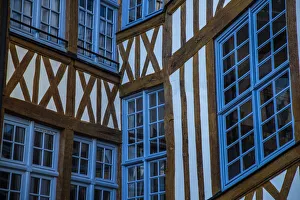 Rouen Prints: Europe, France, Rouen. Architectural building detail in the Old Town