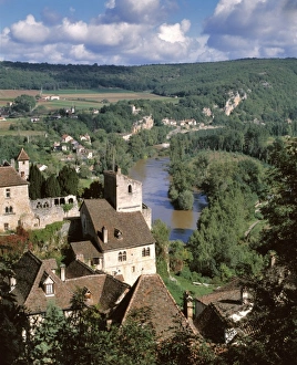 Lot River Prints: Europe, France, St. Cirq Lapopie