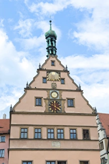 Europe, Germany, Baden-Wurttemberg, Rothenberg ob der Tauber, Rothenberg, clock tower