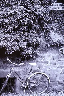 Europe, Germany, Baden, Wurttemberg, Heidelberg. Bike and wall