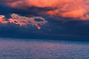 Christian Ziegler Prints: EUROPE, Germany, Baltic Sea, Island of Ruegen Sunlit clouds over Baltic Sea