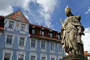 Images Dated 6th September 2011: Europe, Germany, Bamberg. Empress Kunigunde and Hellerhaus on the old city of Bamberg