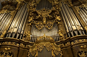 Europe, Germany, Bavaria, Passau, organ pipes, St. Stevens Cathedral