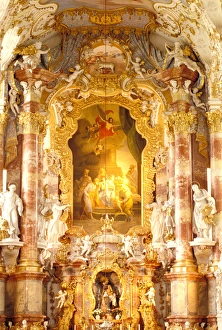 Images Dated 10th April 2006: Europe, Germany, Bavaria, Wieskirche. Church interior