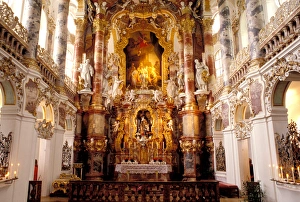 Images Dated 10th April 2006: Europe, Germany, Bavaria, Wieskirche. Church interior